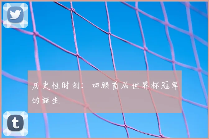历史性时刻:回顾首届世界杯冠军的诞生